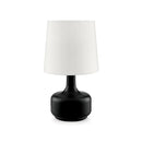 Farah 17"H Matte Black Table Lamp