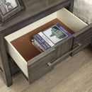 Berenice Espresso Night Stand White, Gray, & Espresso