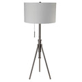Zaya Brushed Steel/Stained Gold Floor Lamp