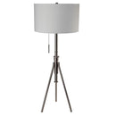 Zaya Brushed Steel/Stained Gold Floor Lamp