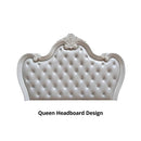 Ventresca E.King & Queen Bed White & Chrome