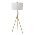 Zaya Brushed Steel/Stained Gold Floor Lamp