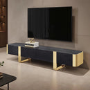 Leknes TV Stand Black (Gold/Silver Frame)
