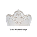 Roselli E.King & Queen Bed White & Chrome