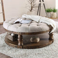 Mika Antique Gray Coffee Table w/ Cushion Top