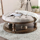 Mika Antique Gray Coffee Table w/ Cushion Top