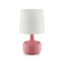 Farah 17"H Matte Black Table Lamp