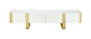 Larvik TV Stand White (Gold/Silver Frame)