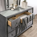 CARISSA King Bed Black/Gray