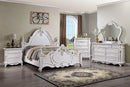 Francione E.King & Queen Bed White & Chrome