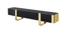 Leknes TV Stand Black (Gold/Silver Frame)