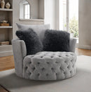 Sofi Button Tufted Swivel Chair