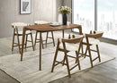 Ebikon 5 Pc Counter Ht Table Set Walnut