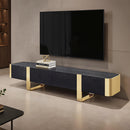 Leknes TV Stand Black (Gold/Silver Frame)