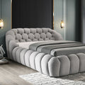 Newquay E.King & Queen Bed White, Grey, & Black