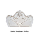 Roselli E.King & Queen Bed White & Chrome
