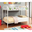 Rainbow Twin/Twin Bunk Bed Black, Silver, & White